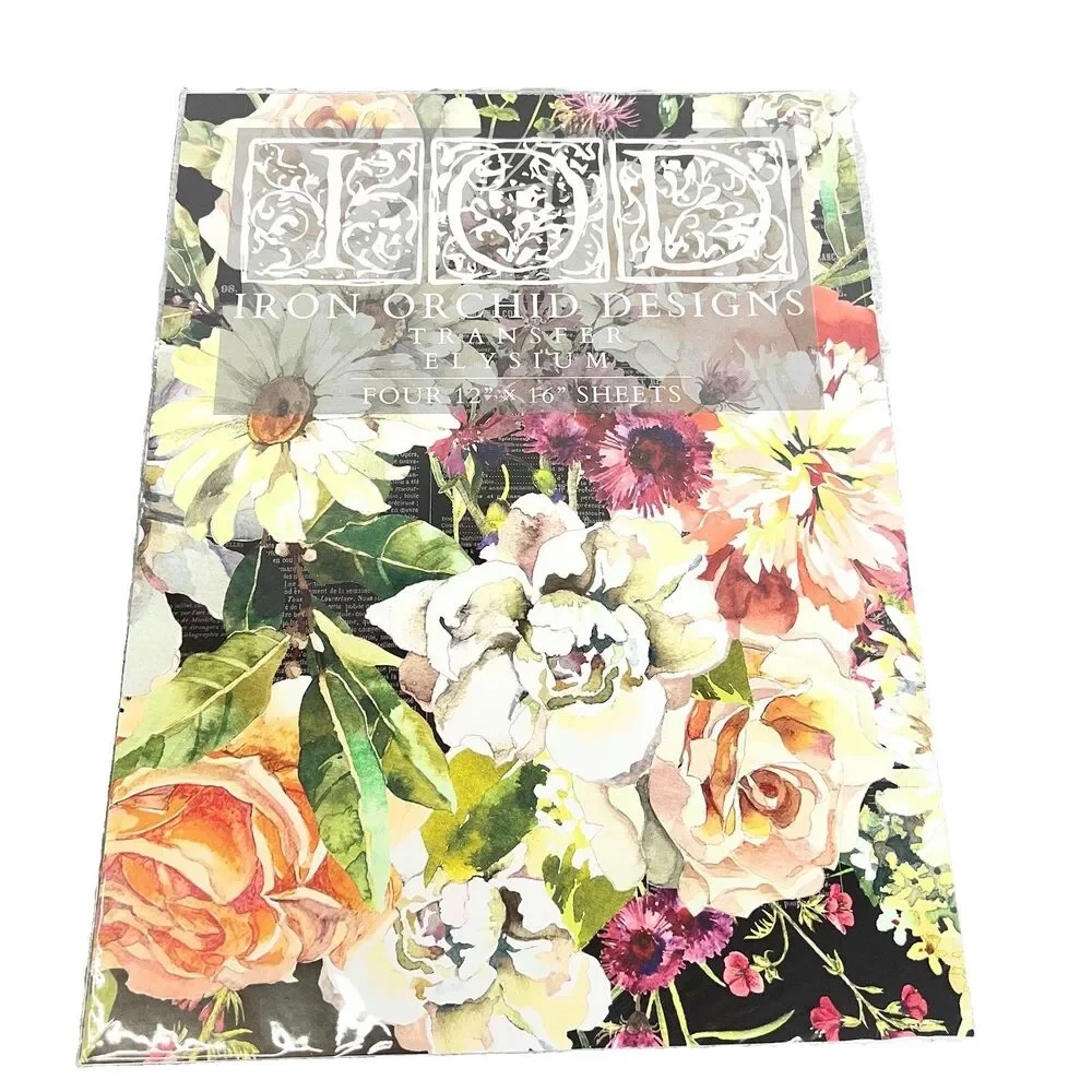 IOD ELYSIUM TRANSFER PACK IRON ORCHID DESIGNS NEW  FLORAL